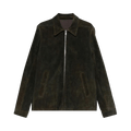 Rick Owens Suede Brad Jacket "Indigo"