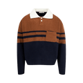 Wales Bonner Calm Polo "Brown/Navy"