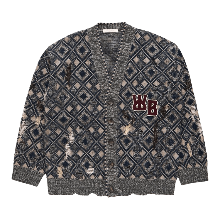 Wales Bonner Sibling Cardigan "Grey/Black/Navy/Ivory"
