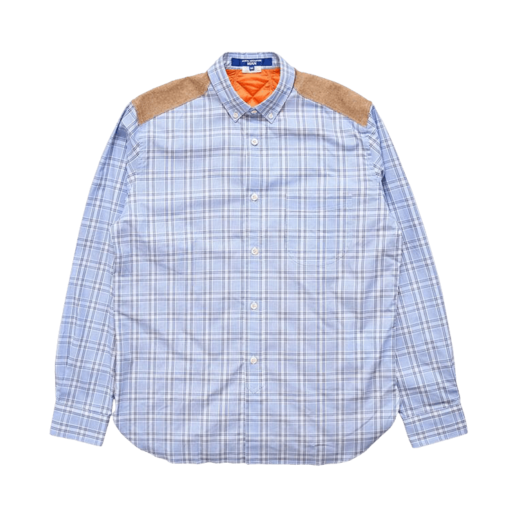 Junya Watanabe MAN Check Shirt With Padded Back "Blue"