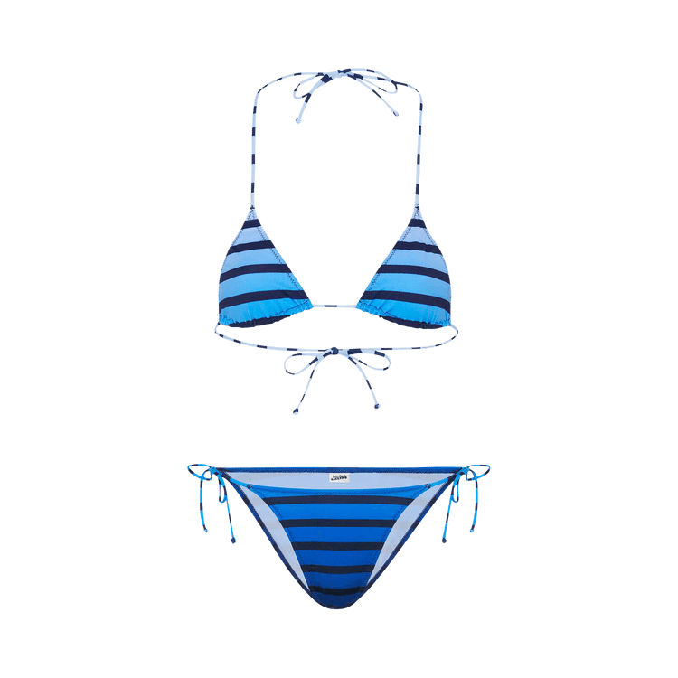 Jean Paul Gaultier The Mariniere Degrade Bikini Set "Black/Navy/Lightblue"