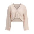 R13 Twisted Front Cardigan "Oatmeal"