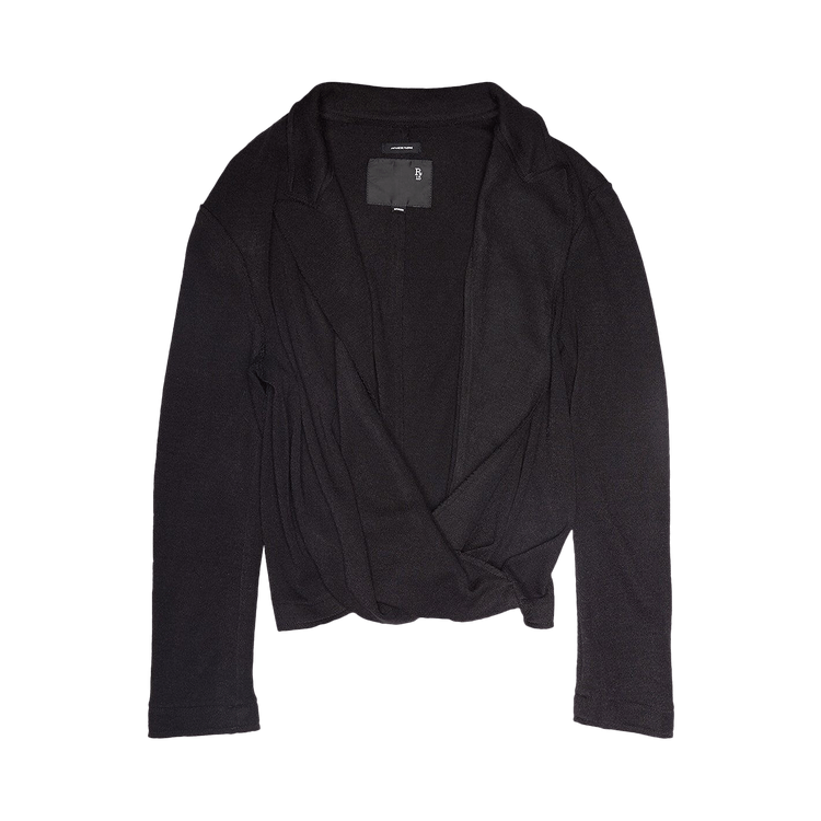 R13 Twisted Lapel Top "Black"
