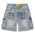 Godspeed Octagon Cargo Denim Shorts "Blue"