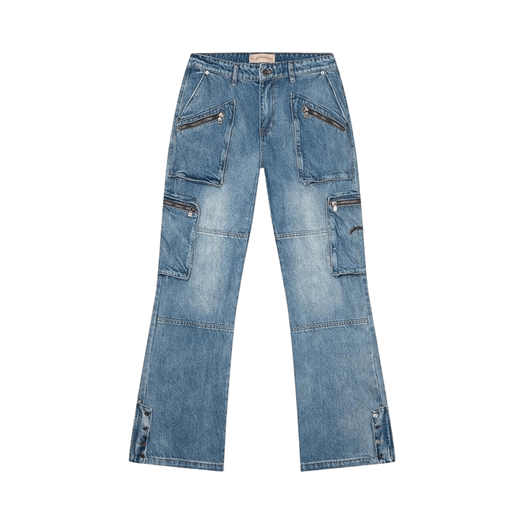 Godspeed Double Pocket Flared Cargo Denim "Blue"