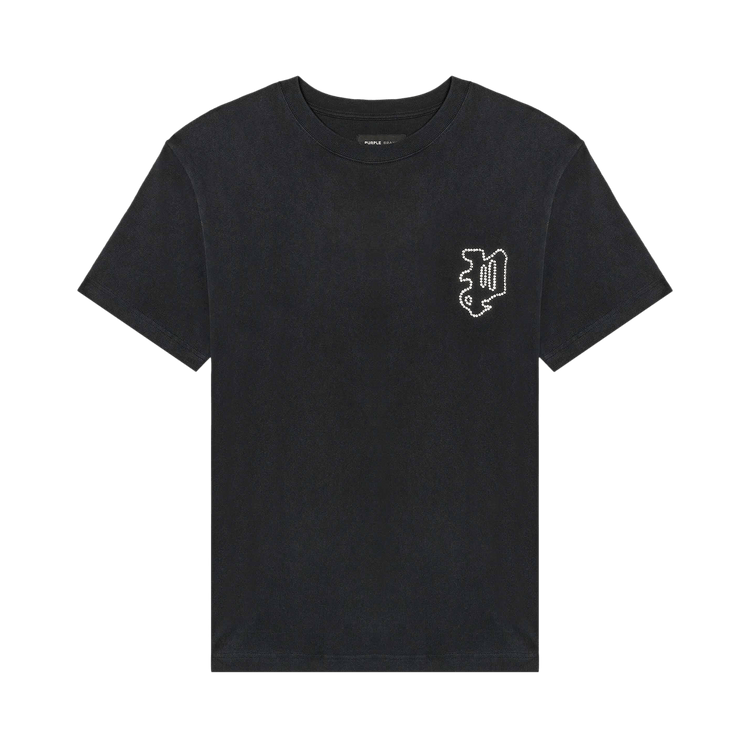 PURPLE BRAND Gothic Crystalong Sleeve Tee "Black"