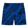 PURPLE BRAND Flag Bandana All Around Shorts "Blue Black"