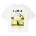 PURPLE BRAND Textured Jersey Short-Sleeve "White"