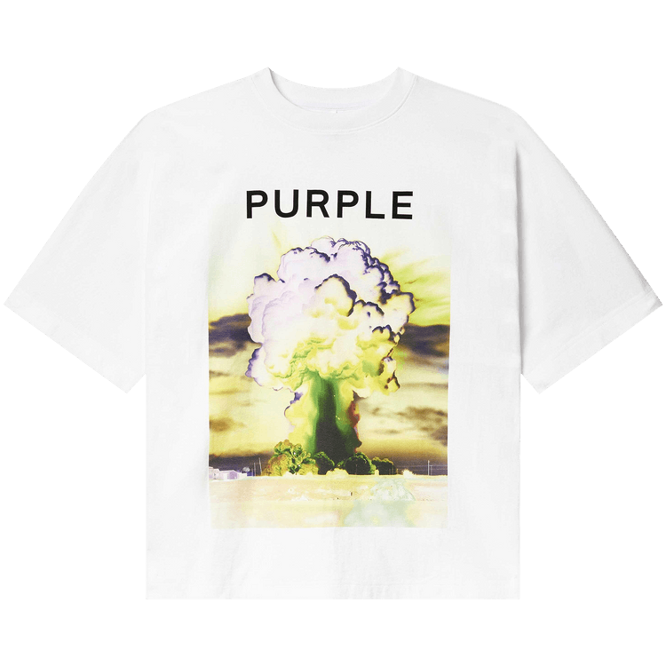 PURPLE BRAND Textured Jersey Short-Sleeve "White"