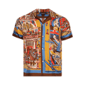 Bode Manhattan Island Short Sleeve Shirt "Multicolor"