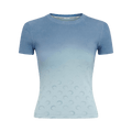 Marine Serre Moon Faded Jersey Baby Fit T-Shirt "Light Blue"