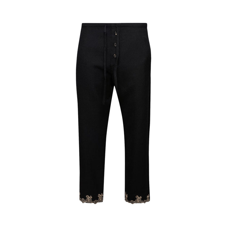 Bode Laurelist Pajama Pants "Black"