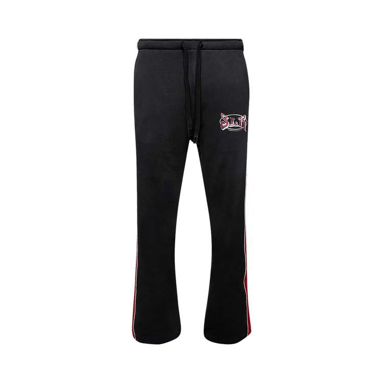 Nahmias Striped Wide Sweatpants "Aged Black"