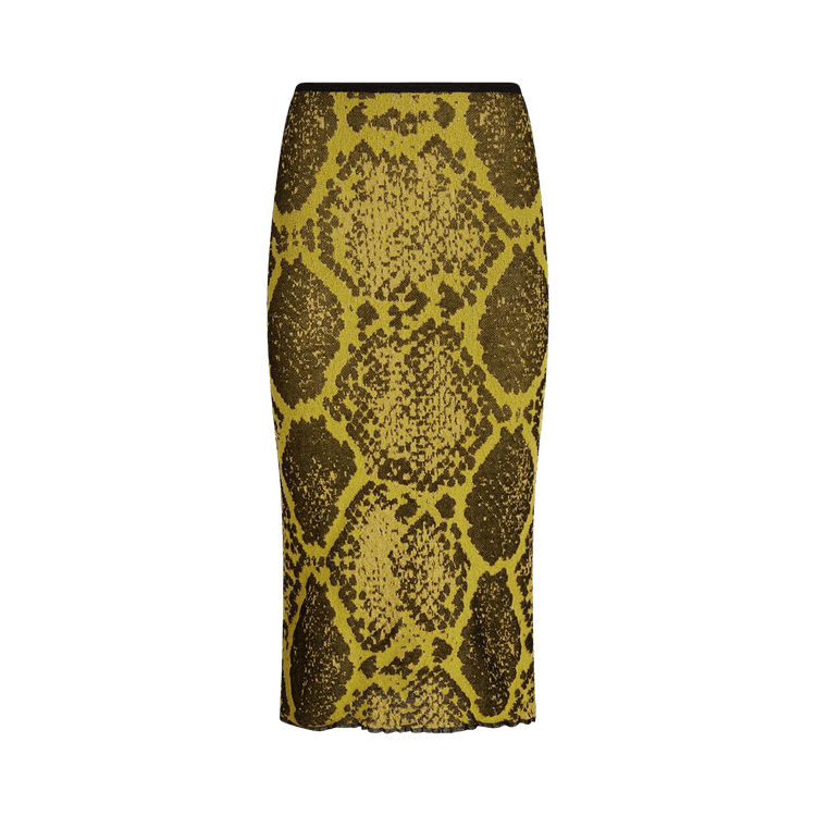 Attico Midi Skirt "Yellow/Black"