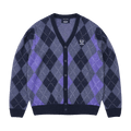 Palace x Fred Perry Argyle Cardigan "Peacoat"