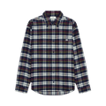 CELINE Relaxed Shirt In Brushed Checked Wool "Bleu/Blanc/Rouge"