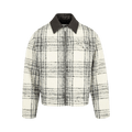 Bottega Veneta Plaid Blouson "Cream/Charcoal"