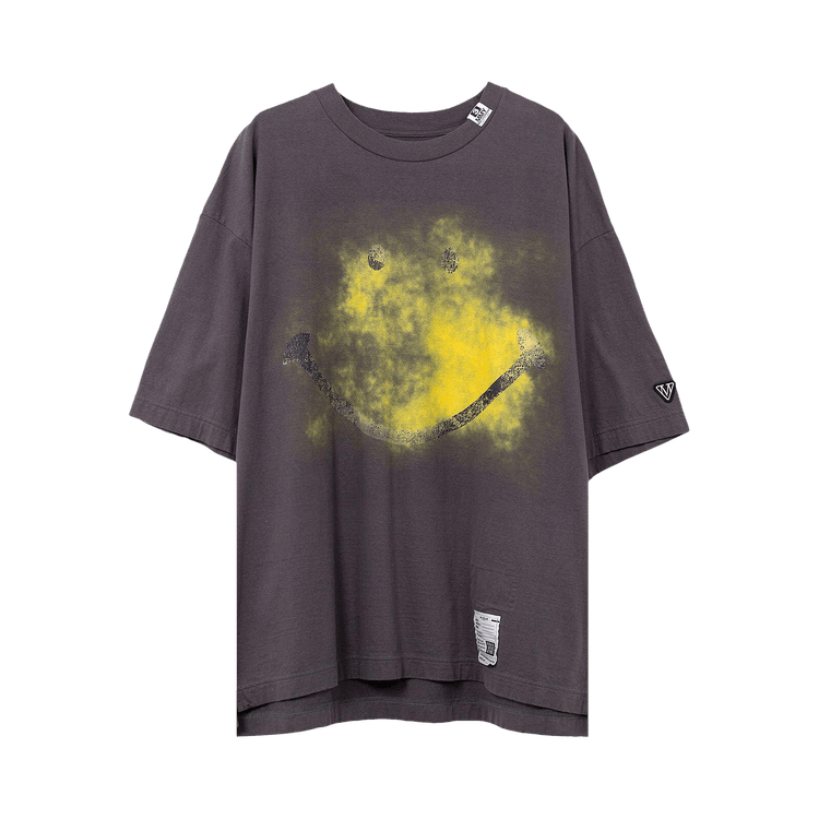 Maison Mihara Yasuhiro Smily Face Printed Ringer Tee "Black"