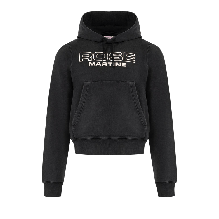 Martine Rose Shrunken Hoodie "Black Washed"