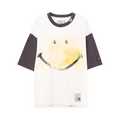 Maison Mihara Yasuhiro Smily Face Printed Ringer Tee "White"