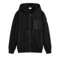 Moncler Zip Through Patch Hoodie "Black"