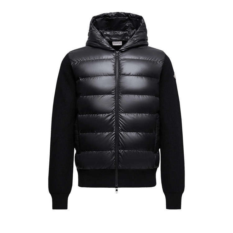 Moncler Padded Wool Zip-Up Hoodie "Black"