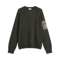 Moncler Wool Cashmere Mouline Crew Neck Jumper "Green"