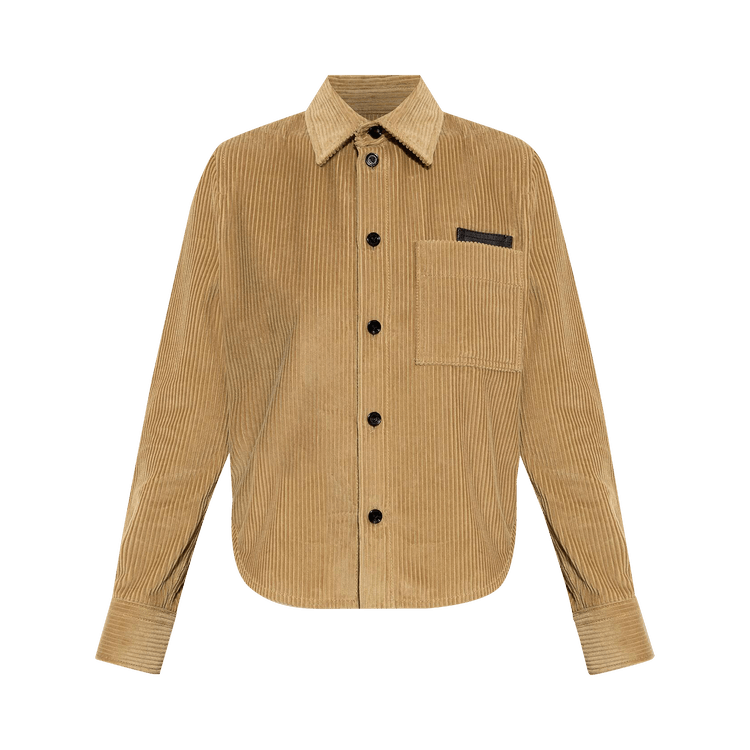 Bottega Veneta Cotton Corduroy Shirt "Pale Oak"
