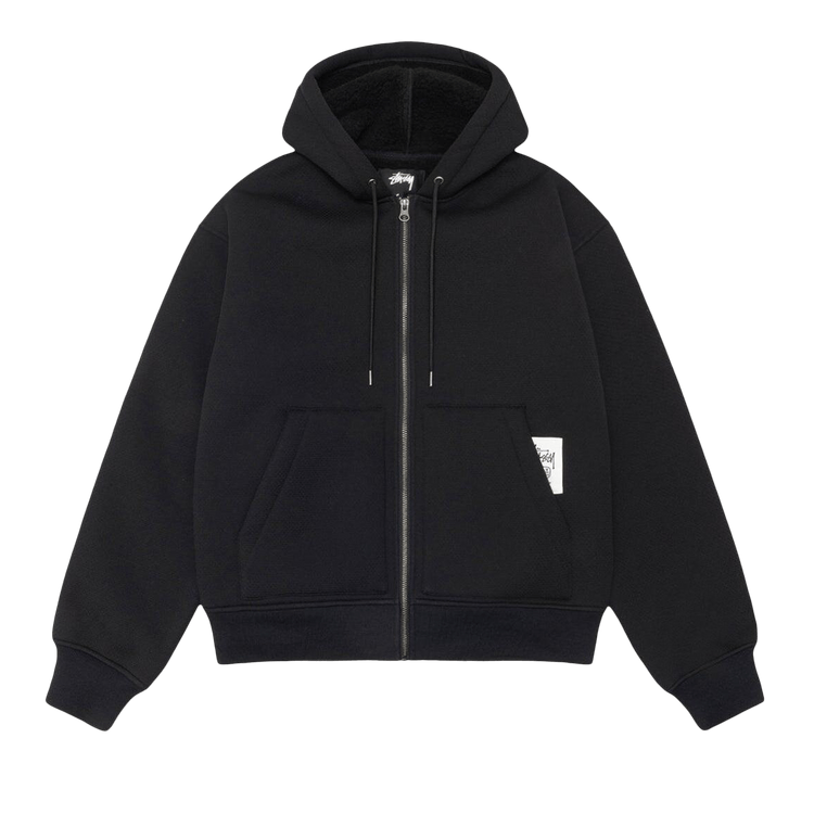 Stussy Bonded Sherpa Hoodie "Black"