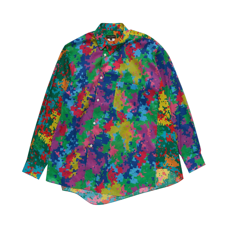 Comme des Garçons Homme Plus Lawn Camo Print Asymmetrical Shirt "Multicolor"