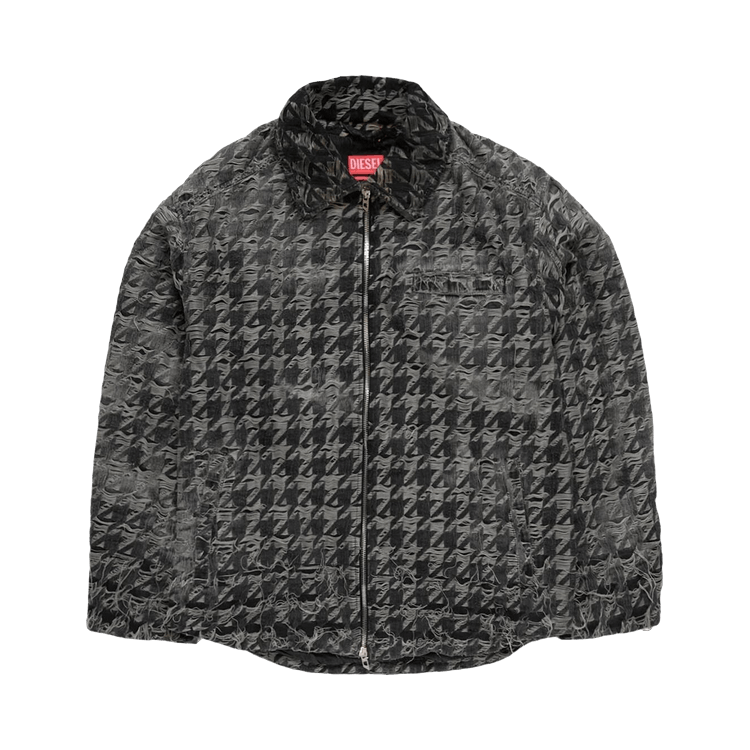 Diesel Houndstooth Distressed Jacket "Black"