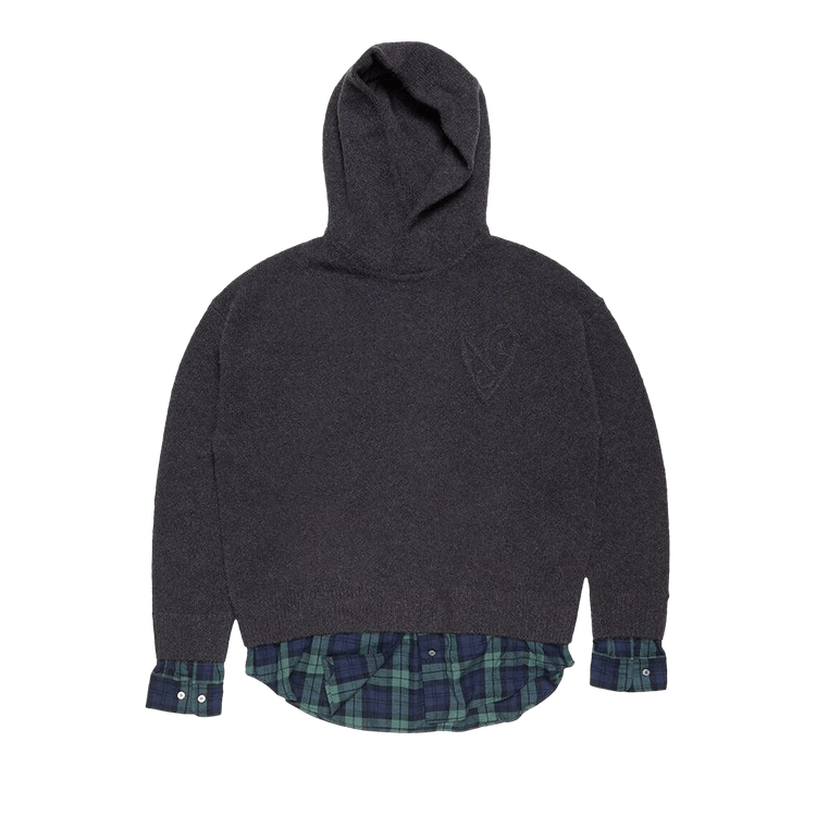 Acne Studios Layered Wool Hoodie "Graphite Grey"
