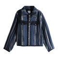 Ader Error Collared Striped Pattern Button Jacket "Blue"
