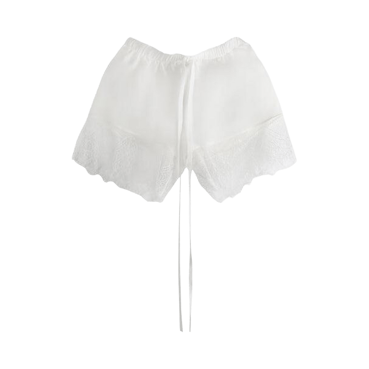 Ann Demeulemeester Vere Micro Boxer With Lace Short "Natural White"