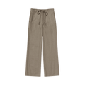 Auralee Wool Fulling Flannel Drawstring Pants "Brown"