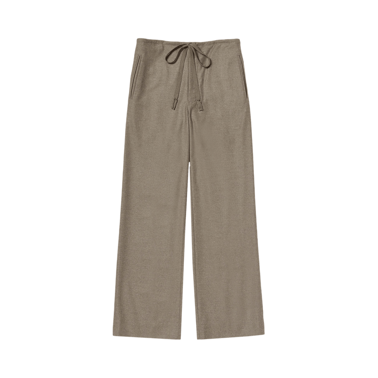 Auralee Wool Fulling Flannel Drawstring Pants "Brown"