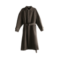 Auralee Twisted Double Cloth Coat "Dark Brown"