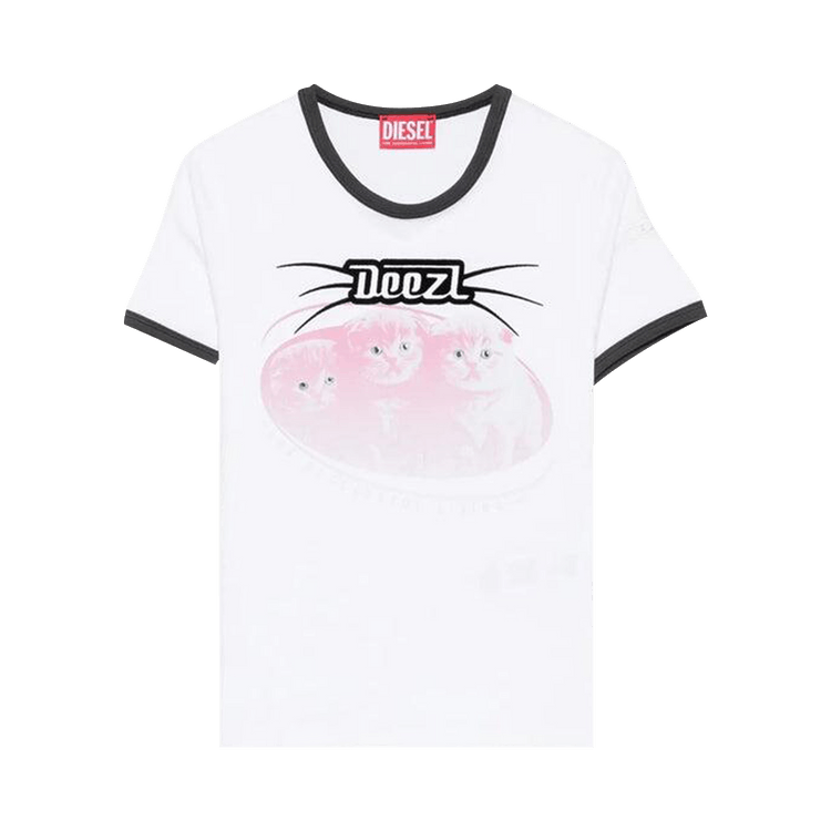 Diesel T-Uncuties-Long-R13 T-Shirt "White"
