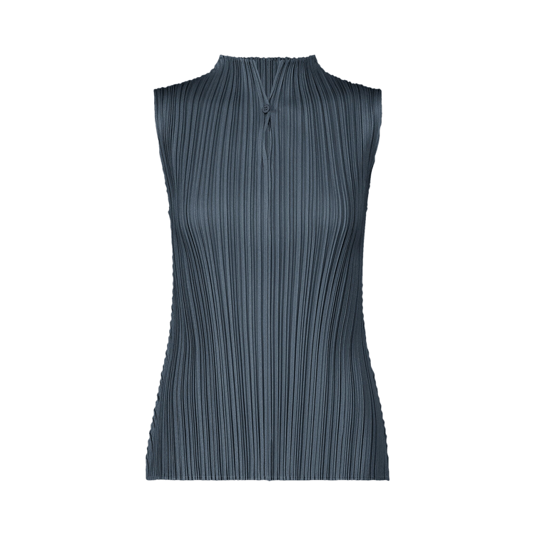 Pleats Please Issey Miyake Mellow Pleats Shirt "Navy"