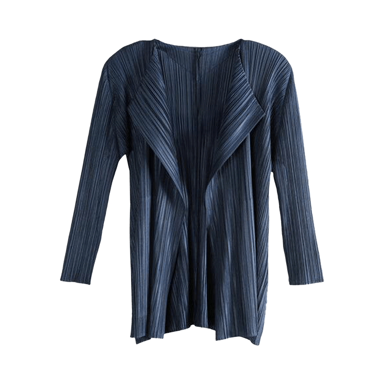 Pleats Please Issey Miyake Mellow Pleats Coat "Navy"