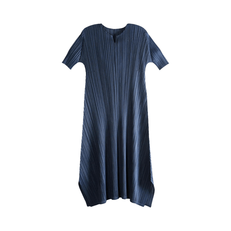 Pleats Please Issey Miyake Mellow Pleats Dress "Navy"