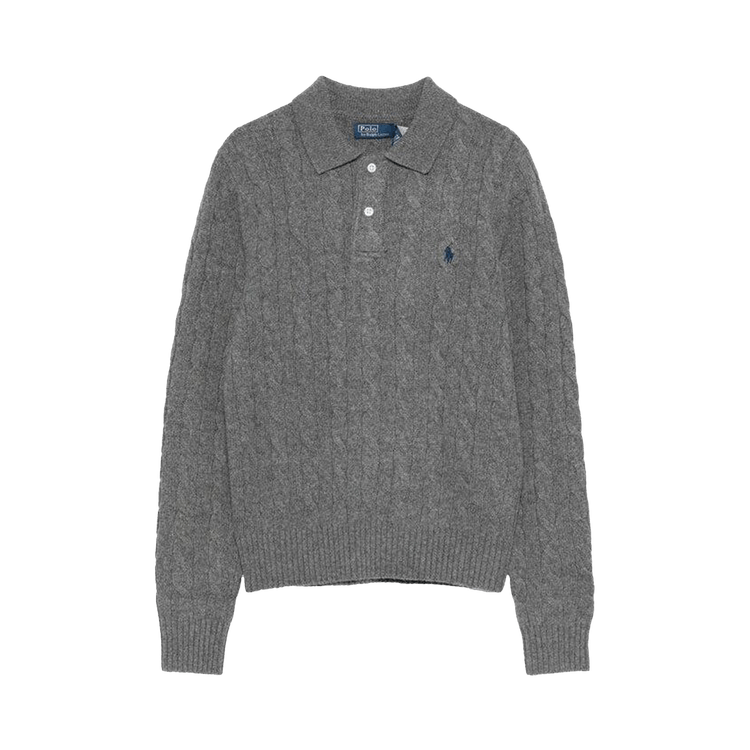 Polo Ralph Lauren Long Sleeve Collared Pullover Sweater "Grey"