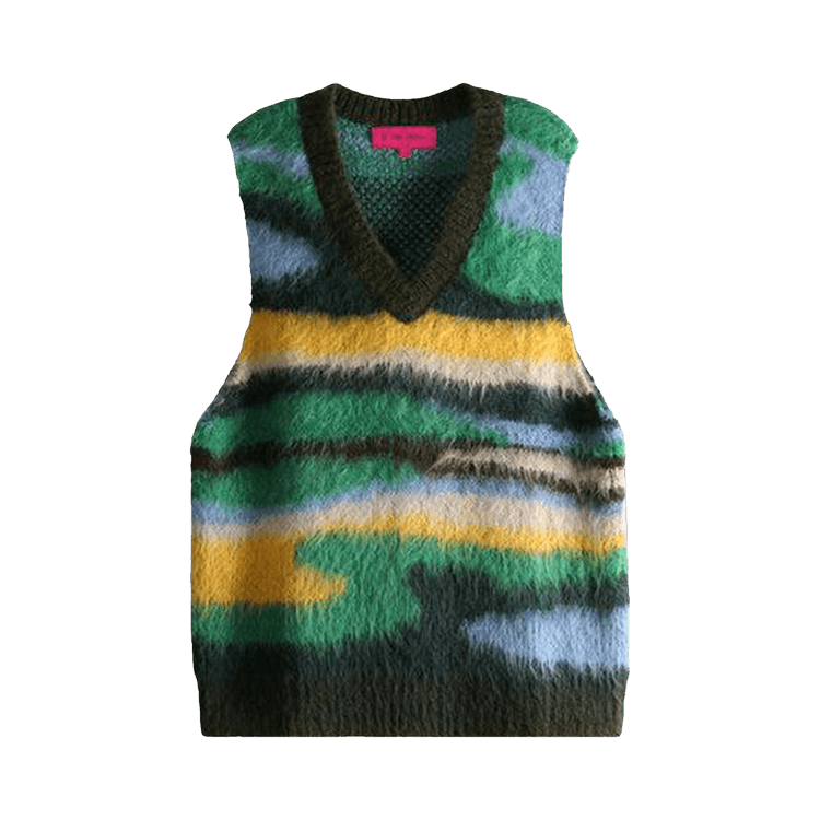 The Elder Statesman Topo Jacquard Vest "Multicolor"