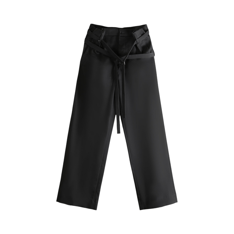 Ann Demeulemeester Jilleke High Comfort Double Belted Trousers "Black"