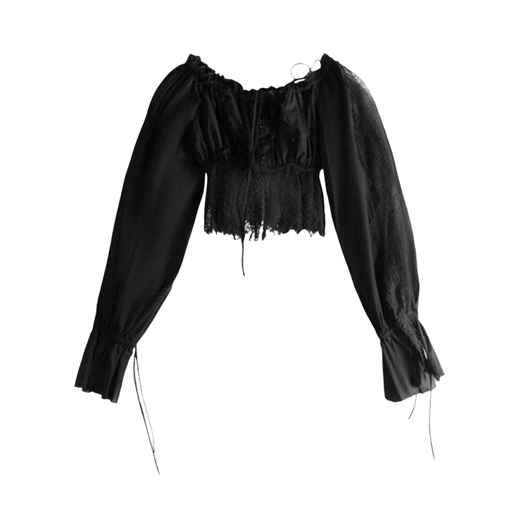 Ann Demeulemeester Jorunn Crop Top "Black"