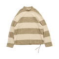 Mastermind World Damage Stripe Mock Neck Tee "Camel/Beige"