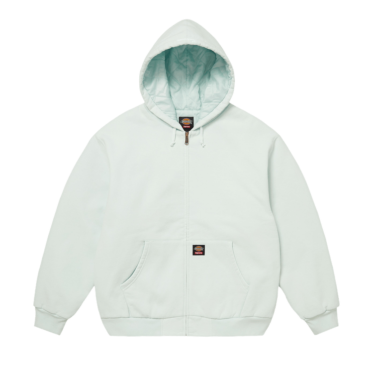 Supreme x Dickies Quilted Lined Zip Up Hooded Sweatshirt "Pale Blue"