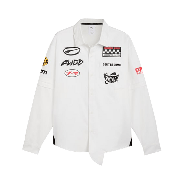 Puma x A$AP Rocky Layered Pit Crew Button Down "White"