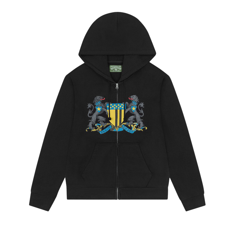 Denim Tears Panther Crest Zip Up Hoodie "Black"