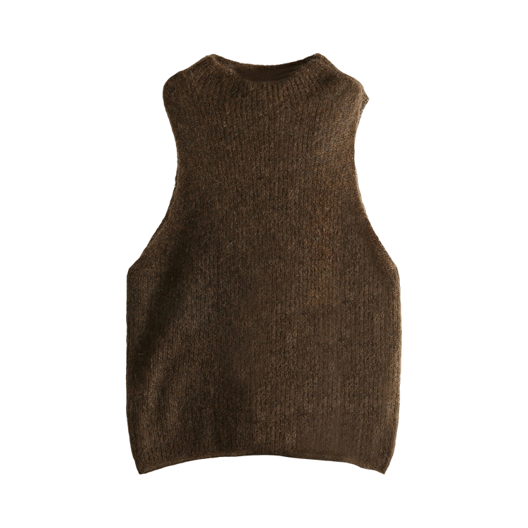 Amomento Sheer Sleeveless Top "Brown"